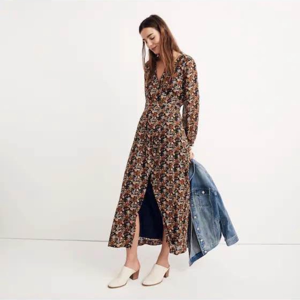Madewell Nightflower Maxi Dress In Prairie Blossoms- Size 8